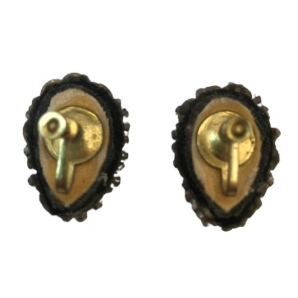 Vintage Silver Blue Teardrop Beaded Stud Earing - Picture 5 of 6